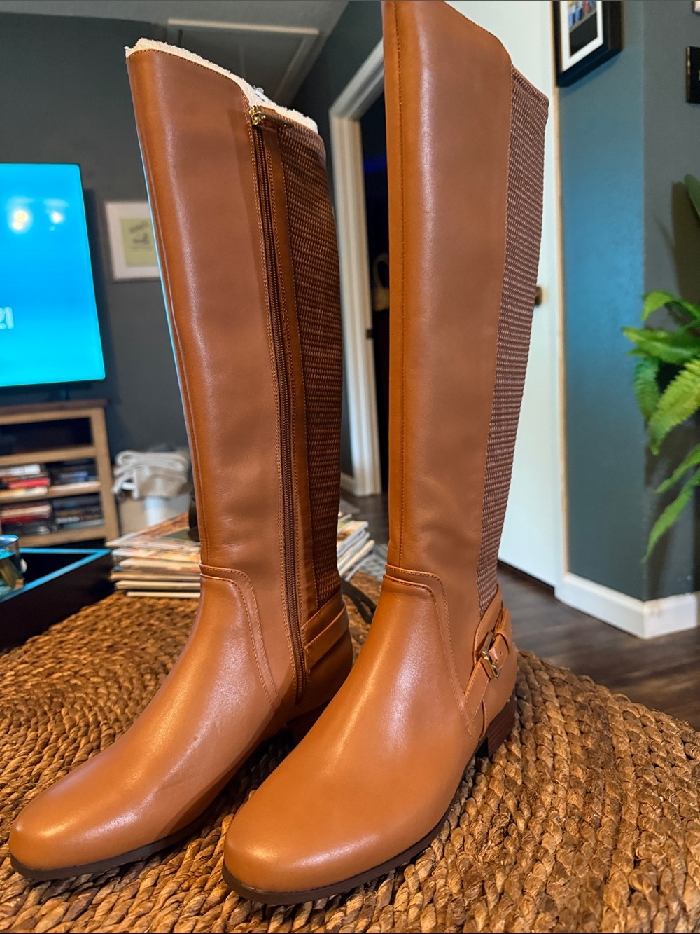 Isaac Mizrahi Tall Over-the-Knee Boots in Chestnut Brown